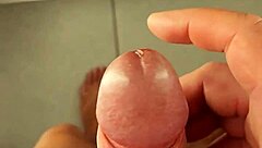 feeling the rush as i stroke my big cock outdoors in public flashing handjob