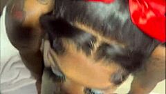 in this amateur sex tape, a pregnant ebony bends over for doggystyle pounding from a big black cock