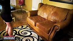 sexy horny blonde anya delivers a hot footjob and gets her shaved pussy fingered deep