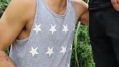 Hey, this amateur babe sucked the hung farmer in the middle of the road while his friend filmed everything