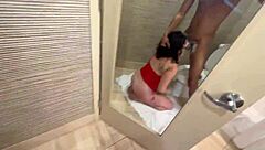 buttplug betty deepthroats monster bbc hard while bent over in doggystyle and gags for blumpkin