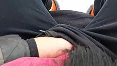 i narrate jerking off riskily in a public park near people