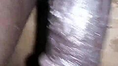 i'm bigblackie and i shave then masturbate with my big black monster cock in private