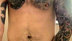 Intense public bathroom jerk session unleashes raw amateur orgasm outdoors.