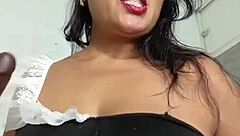 Saliva Show And Sensual Blowjob To Black Dildo