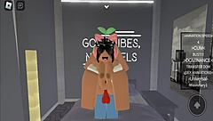 Roblox sex explodes with blonde whore taking big ass black action!