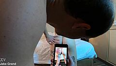 hot tatted woman experiences cum dripping out after creampie