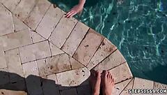 Little teen niece gets anal in blonde shower webcam group scene