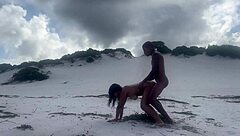 Amateur big ass Brazilian bent over for big cock doggystyle assfucking and pussy sex