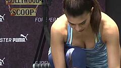 Hey, check out Jacqueline Fernandez in this hot exercise video routine
