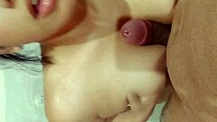 What happens when a curvy Brazilian teen gets naughty in the tub, showing off her big assets?