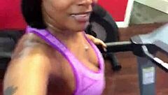 i can't stop watchin' cherokee shakin' her big ebony ass on the treadmill in solo workout