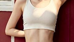 cute lingerie models show off sweet panties and barefoot feet in underwear display