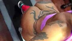 i can't stop watchin' cherokee shakin' her big ebony ass on the treadmill in solo workout