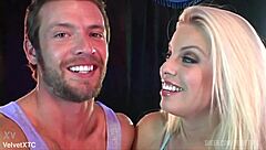 Blonde Babe Starts Finger Paint Introduction