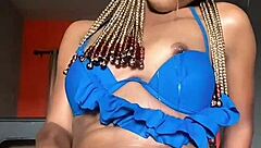 アフリカ締まり抜群マンコのテミがチンポ欲しくてディルドでクールダウン