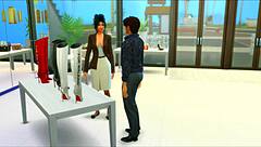 Cinderella Milf Hardcore Fucking In A Shoe Store With Heels And Stockings