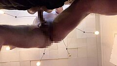 Pov view under me on the bed as I fuck missionary with my big cock and pull out for dripping cumshot creampie.