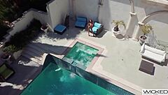 September Reign Hops on Big Cock with Deepthroat Blowjob, Cowgirl Riding, and Tits Bouncing