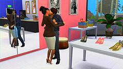 Cinderella Milf Hardcore Fucking In A Shoe Store With Heels And Stockings