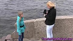 Oh wow, this petite les teen 18+ is totally eating out her cute partner! 😏👩‍❤️‍💋‍👩