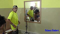 ariella ferraz joins the brazilian gang bang channel recording. go behind the scenes with this ebony latina teen.