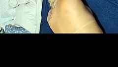 I bought a king bed and inaugurated it with my blonde friend, then we both got cum in mouth from my husband