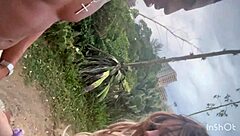 watching the sunrise while having a nice moment on the beach with young milf