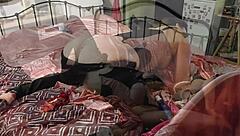 White Slut in Satin Panties and Black Corset Gets Fucked Doggy Style with Rimjob and Pussy Licking