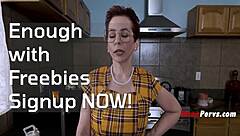 Gilf Ruby Lynne Takes Cumshots As Home Medicine From Young Guy In Kitchen