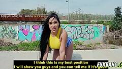 Oily Anal Fucked In Public With Huge Chubby Brunette Tits!