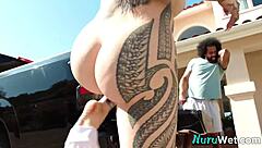 I Feel So Turned On As Lovely Busty Blonde Lacey Jayne Pours Nuru Gel On Her Naked Sexy Body And Fucks Client James Angel