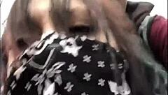 Masked Goth Emo Toy Bent Over And Creampied In Outdoor Public Interracial Fuck