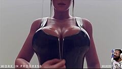 Thicc Mei Rides Bald Pussy Hard in Cowgirl While Emma Drops Tits in Fetish Cartoon Fuck