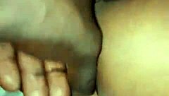 Amateur guy explores his landlady's big fat wet pussy with hands-on play