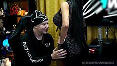 In the podcast, Ruan GOT HORNY as Bibi Griffo TWERKS on his lap sensually during the outdoor interview.