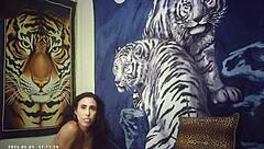 Come on, feel the thrill behind the scenes as this glasses cam big breast brunette babe takes the italian pound machine in her first porn video.