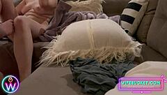 homemade video from wifebucket shows a newlywed couple sharing a romantic moment on the sofa