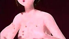 Hienovarainen aasialainen jumalatar Sakine Meiko japanilaisessa nudemoodissa paljastaa isot perseet ja tissit