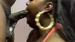 Oh man I just love givin this sloppy blowjob to that ebony bbw milf... so wet and messy!