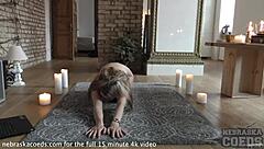 oh wow becky berry doing naked yoga in my living room all cute and shy