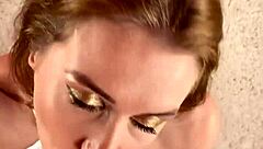 Cute blonde takes deep pounding and massive facial in pov style