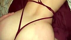 Amateur Latina in lingerie gets roughly fucked by the neighbor while her cuckold husband watches the intense homemade action.