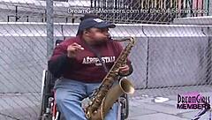 It was Fat Tuesday at Mardi Gras, where the wild exhibitionists and milfs flashed their tits in the outdoor party chaos