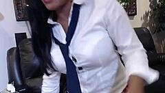 so maxine x with her big tits and thick legs is back at it, licking and squirting solo with that wet pussy toy... she gets rough and orgasms hard