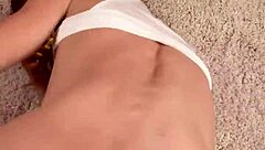 Cute blonde takes deep pounding and massive facial in pov style