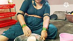 Indian desi mom gets fucked hard-core in kitchen with big cock... like, rough doggystyle sex!