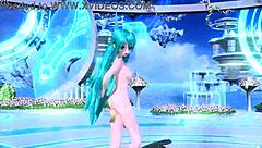 Hatsune Miku à poil dans le mod love song project diva