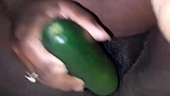 Fucking This Pregnant Pussy With a Phat Cucumber - Nookiecookies Teaser