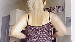 Cute Teasing Compilation with Blonde Big Tits and Natural Assets